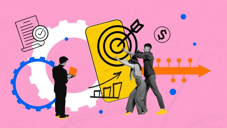 team-collaborating-reach-target